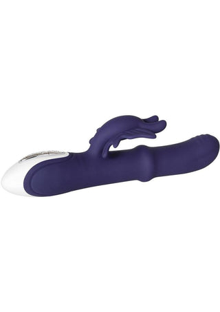 Put A Ring On It Rechargeable Silicone Vibrator with Sliding Shaft Ring