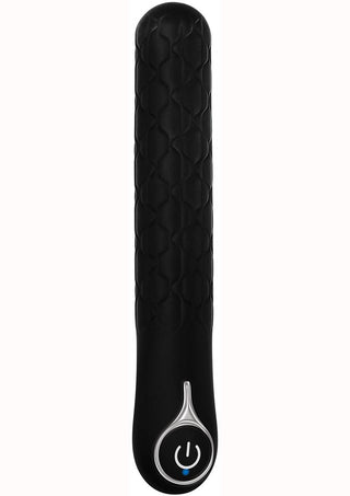 Quilted Love Silicone Rechargeable Vibrator - Black