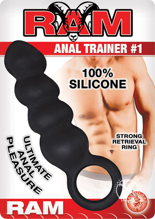 Ram Anal Trainer #1 Silicone Anal Probe - Black