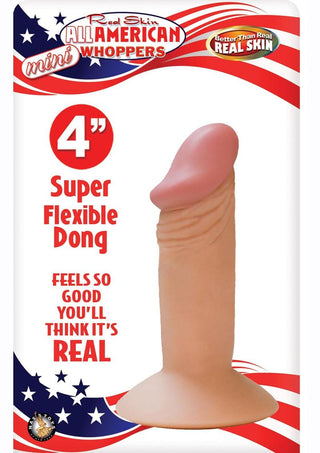 Real Skin All American Mini Whoppers Dildo - Flesh/Vanilla - 4in