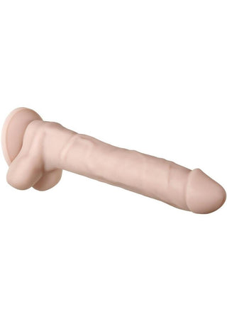 Real Supple Poseable Silicone Dildo with Balls