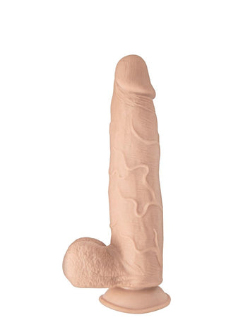 Realcocks Dual Layered #9 Bendable Thick Dildo - Flesh/Vanilla - 9in