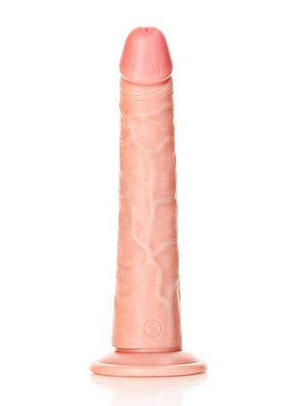 Realrock Slim Realistic Dildo with Suction Cup - Vanilla - 8in