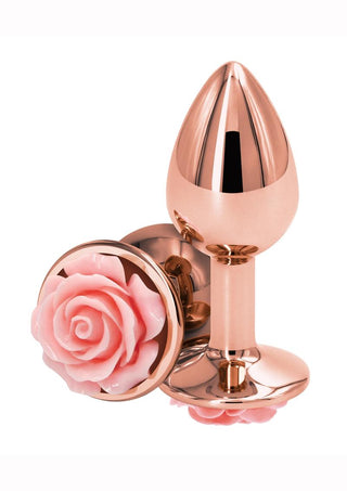 Rear Assets Rose Aluminum Anal Plug - Metal/Pink/Rose Gold - Small