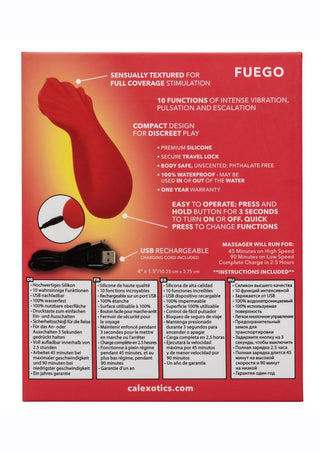 Red Hot Fuego Rechargeable Silicone Massager