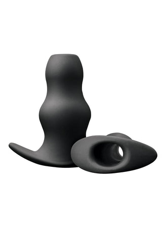 Renegade Peeker Silicone Hollow Butt Plug - Black - Small