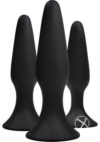 Renegade Sliders Trainer Anal Plugs - Black - Set Of 3