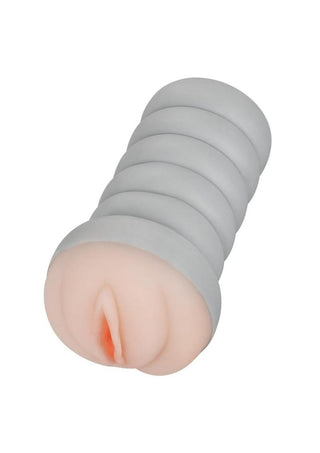 Ribbed Gripper Dual Density Textured Masturbator - Pussy