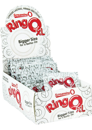 Ringo XL Cock Rings - Clear - XLarge - 18 Each Per Display