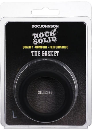 Rock Solid The Silicone Gasket Cock Ring - Black - Large