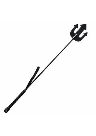 Rouge Devil Leather Riding Crop - Black