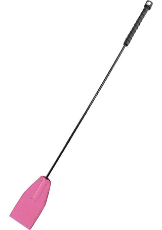 Rouge Fifty Times Hotter Leather Riding Crop - Pink