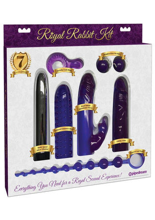 Royal Rabbit Vibrating - Purple - 7 Piece Kit