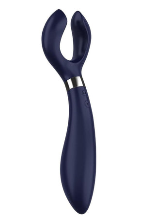 Satisfyer Endless Fun Silicone Magnetic USB Recharge Multifunctional Vibrator Waterproof - Blue