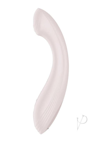 Satisfyer G-Force Rechargeable Silicone Vibrator - Beige/White