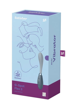 Satisfyer G-Spot Flex 3 Rechargeable Silicone Vibrator - Grey