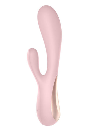 Satisfyer Mono Flex Rechargeable Silicone Rabbit Vibrator - Mauve/Pink