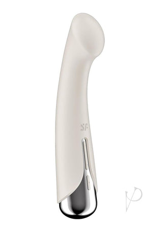 Satisfyer Spinning G-Spot 1 Rechargeable Silicone Vibrator - Beige/Tan