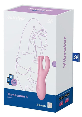 Satisfyer Threesome 4 Rechargeable Silicone Vibrator - Pink