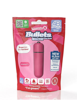 Screaming O 4b Bullet Vibrator - Red/Strawberry