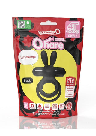 Screaming O 4t Ohare Vibrating Cock Ring - Black