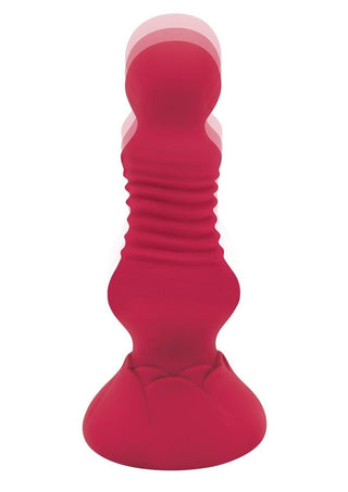 Secret Kisses Remote Control Thrusting Rechargeable Silicone Rosebud Buttplug