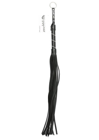 Sex and Mischief Jeweled Flogger - Black