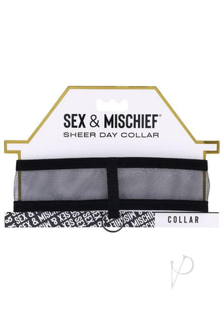 Sex and Mischief Sheer Day Collar - Black/Rose Gold