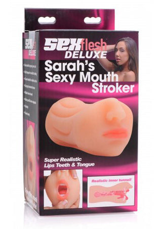 Sexflesh Sarah's Sexy Mouth Stroker - Flesh