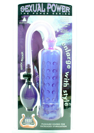 Sexual Power The Power Series Penis Pump with Pleasure Knobs - Purple