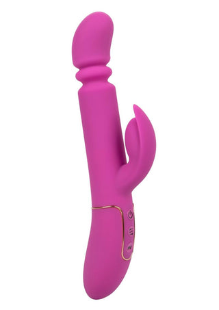 Shameless Slim Player Silicone Rechargeable Rabbit Vibrator - Fuchsia/Purple