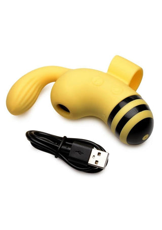 Shegasm Sucky Bee Rechargeable Silicone Clitroal Stimulating Finger Vibe