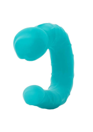 Silicone Double Dong AC/DC Dong Teal Dual Penetration Non Vibrating Silicone