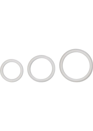 Silicone Support Rings Cock Rings - Clear - 3 Piece Set