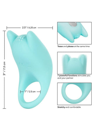 Silicone USB Rechargeable Dual Exciter Enhancer Ring Waterproof