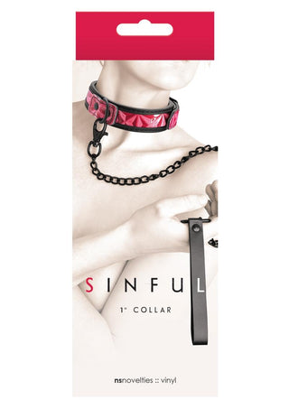 Sinful 1in Collar - Pink