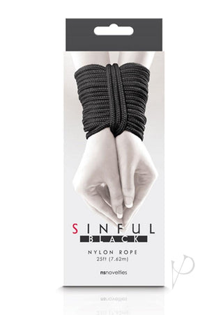 Sinful Nylon Rope - Black - 25 Ft