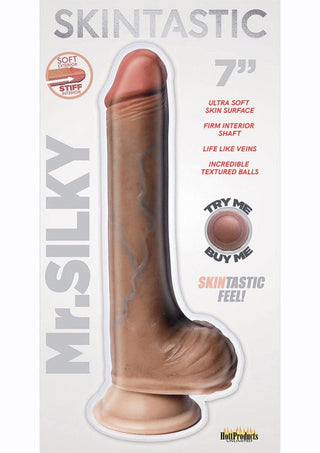 Skintastic So Vein Realistic Dildo with Balls Waterproof - Flesh - 7in
