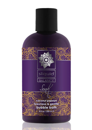 Sliquid Balance Soak Coconut Papaya Luxurious and Gentle Bubble Bath - 8.5oz.