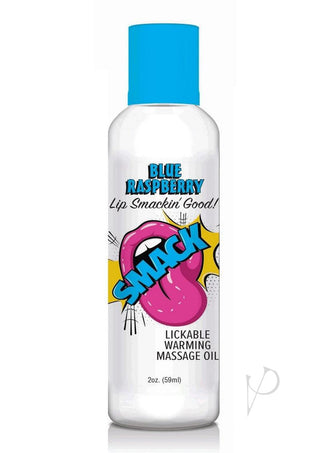 Smack Lickable Massage Oil 2oz - Blue Raspberry