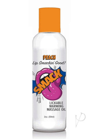 Smack Lickable Massage Oil 2oz - Peach