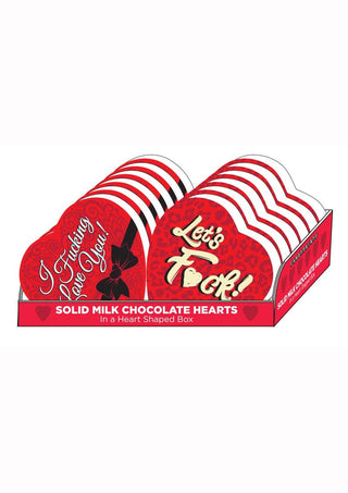 Solid Milk Chocolate Hearts Counter - Chocolate - 12 Per Display/Display
