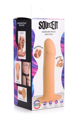 Squeeze-It Squeezable Phallic 6.75in Dildo - Flesh/Vanilla