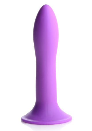 Squeeze-It Squeezable Slender Silicone Dildo - Purple - 5.3in