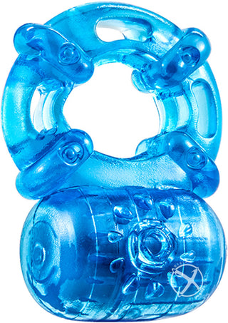 Stay Hard Vibrating Cock Ring - Blue