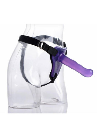 Strap U Comfort Ride Strap-On Harness with Purple 7in Dildo