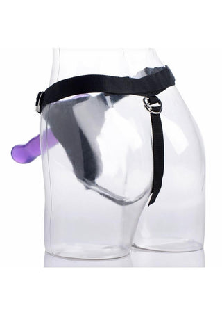 Strap U Comfort Ride Strap-On Harness with Purple 7in Dildo