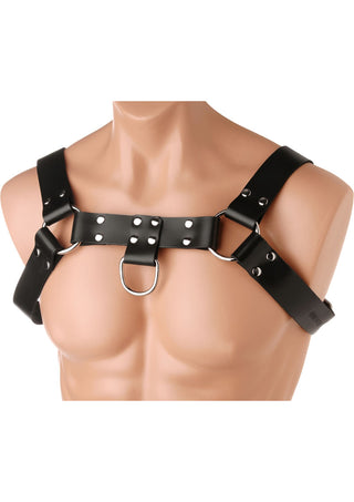 Strict Leather English Bull Dog Harness - Black