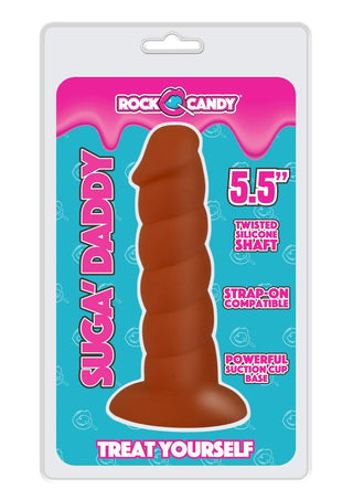 Suga' Daddy Silicone Dildo - Brown/Chocolate - 5.5in