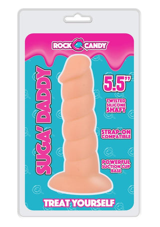 Suga' Daddy Silicone Dildo - Flesh/Vanilla - 5.5in